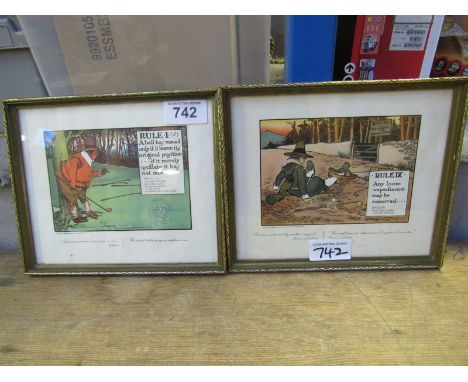  Sale Item:    2 GOLF PRINTS   Vat Status:   No Vat   Buyers Premium:  This lot is subject to a Buyers Premium of 15% + Vat @