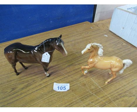  Sale Item:    2 BESWICK HORSES   Vat Status:   No Vat   Buyers Premium:  This lot is subject to a Buyers Premium of 15% + Va