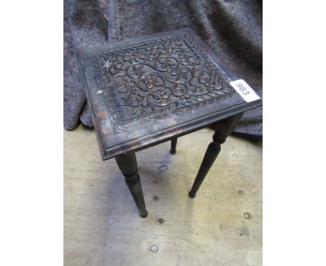  Sale Item:    SMALL CARVED OCCASIONAL TABLE   Vat Status:   No Vat   Buyers Premium:  This lot is subject to a Buyers Premiu