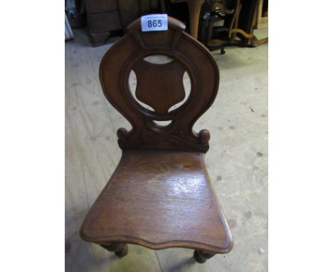  Sale Item:    OAK HALL CHAIR   Vat Status:   No Vat   Buyers Premium:  This lot is subject to a Buyers Premium of 15% + Vat 