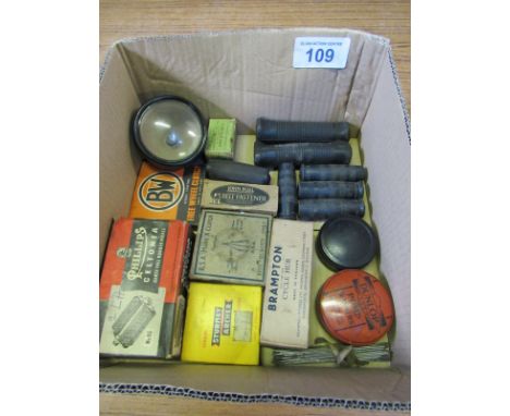  Sale Item:    BOX SELECTION CYCLE SPARES   Vat Status:   No Vat   Buyers Premium:  This lot is subject to a Buyers Premium o