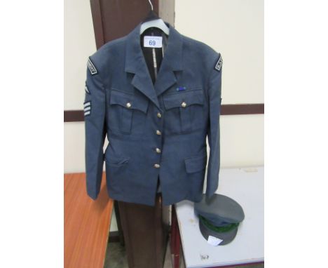  Sale Item:    MILITARY JACKET & HAT (AF)   Vat Status:   No Vat   Buyers Premium:  This lot is subject to a Buyers Premium o