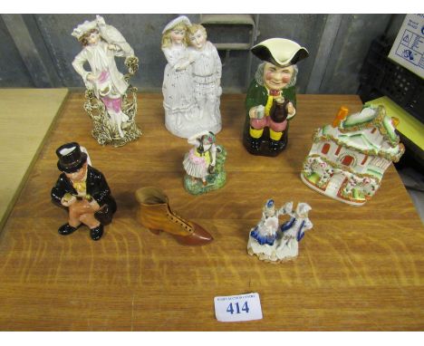  Sale Item:    BOX STAFFORDSHIRE & FIGUREENS (AF)  Vat Status:   No Vat   Buyers Premium:  This lot is subject to a Buyers Pr
