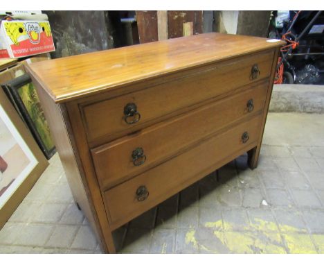 Sale Item:    OAK 3 DRAWER CHEST   Vat Status:   No Vat   Buyers Premium:  This lot is subject to a Buyers Premium of 15% + 