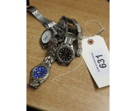  Sale Item:    5 GENTS WATCHES- NO AUTHENTICITY OF BEING ORIGINALS  Vat Status:   No Vat   Buyers Premium:  This lot is subje