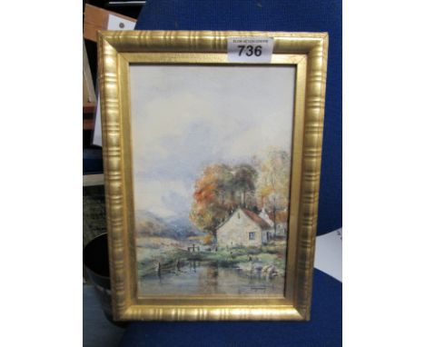  Sale Item:    PAINTING BY DAVID WEST MILL LADE FORRES-EXHIBIT ROYAL INSTITUTE  Vat Status:   No Vat   Buyers Premium:  This 