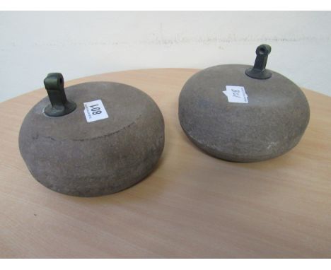  Sale Item:    2 CURLING STONES   Vat Status:   No Vat   Buyers Premium:  This lot is subject to a Buyers Premium of 15% + Va