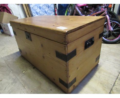  Sale Item:    PINE KIST C/W METAL FITTINGS   Vat Status:   No Vat   Buyers Premium:  This lot is subject to a Buyers Premium