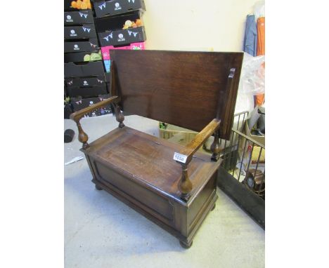  Sale Item:    OAK MONKS BENCH   Vat Status:   No Vat   Buyers Premium:  This lot is subject to a Buyers Premium of 15% + Vat