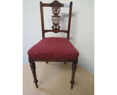  Sale Item:    6 FRETWORK MAHOGANY D R CHAIRS   Vat Status:   No Vat   Buyers Premium:  This lot is subject to a Buyers Premi