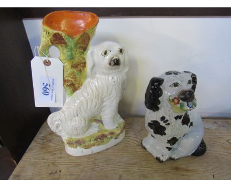  Sale Item:    2 STAFFORDSHIRE  POTTERY WALLY DOGS  Vat Status:   No Vat   Buyers Premium:  This lot is subject to a Buyers P