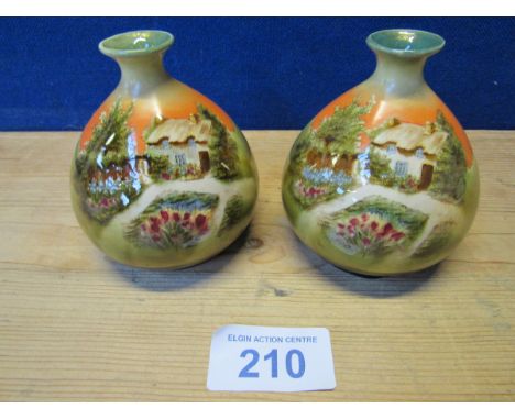 Sale Item:    PAIR R HENKE VASES   Vat Status:   No Vat   Buyers Premium:  This lot is subject to a Buyers Premium of 15% + 