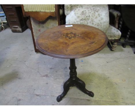  Sale Item:    INLAID PEDESTAL TABLE   Vat Status:   No Vat   Buyers Premium:  This lot is subject to a Buyers Premium of 15%