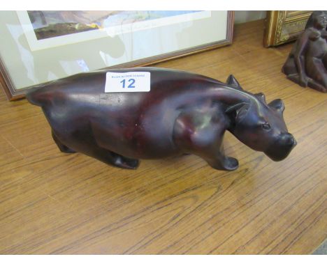  Sale Item:    WOODEN HIPPOPOTAMUS   Vat Status:   No Vat   Buyers Premium:  This lot is subject to a Buyers Premium of 15% +
