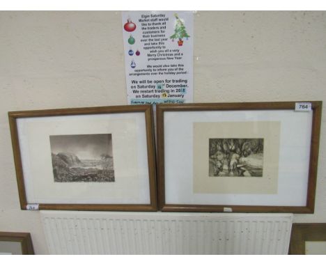  Sale Item:    2 LIMITED EDITION ETCHINGS OAK FRAMED  Vat Status:   No Vat   Buyers Premium:  This lot is subject to a Buyers