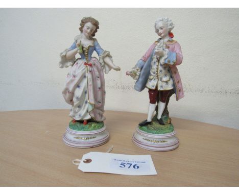  Sale Item:    PAIR CHINA FIGURES   Vat Status:   No Vat   Buyers Premium:  This lot is subject to a Buyers Premium of 15% + 