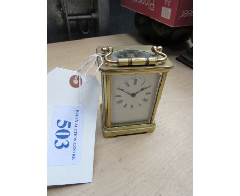  Sale Item:    BRASS CARRIAGE CLOCK   Vat Status:   No Vat   Buyers Premium:  This lot is subject to a Buyers Premium of 15% 