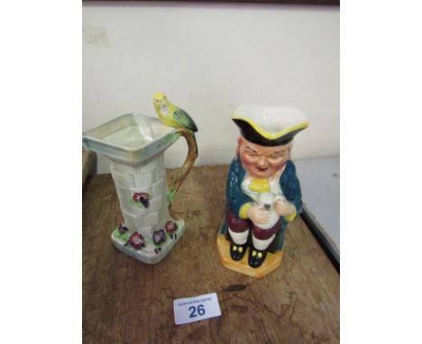  Sale Item:    WADE PARROT VASE & BURLINGTON BOOZES JUG  Vat Status:   No Vat   Buyers Premium:  This lot is subject to a Buy