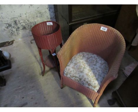  Sale Item:    CANE CHAIR & PLANTER   Vat Status:   No Vat   Buyers Premium:  This lot is subject to a Buyers Premium of 15% 