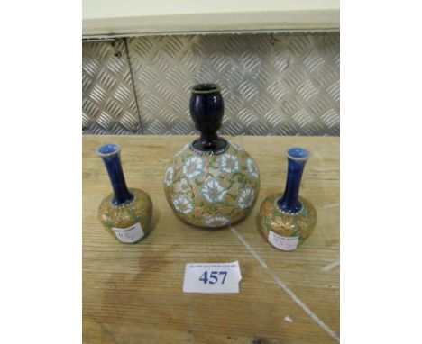  Sale Item:    3 ROYAL DOULTON VASES   Vat Status:   No Vat   Buyers Premium:  This lot is subject to a Buyers Premium of 15%