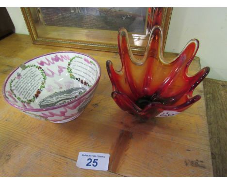  Sale Item:    GLASS VASE & BOWL (AF)   Vat Status:   No Vat   Buyers Premium:  This lot is subject to a Buyers Premium of 15