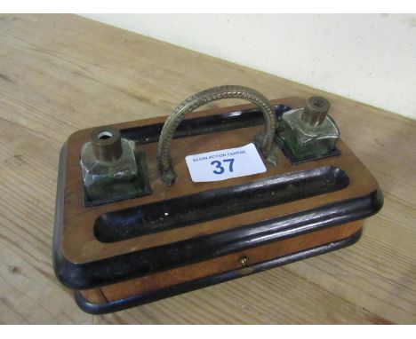  Sale Item:    2 BOTTLE DESK INKSTAND (AF)   Vat Status:   No Vat   Buyers Premium:  This lot is subject to a Buyers Premium 