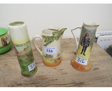  Sale Item:    2 ROYAL DOULTON JUGS & VASE (AF)   Vat Status:   No Vat   Buyers Premium:  This lot is subject to a Buyers Pre