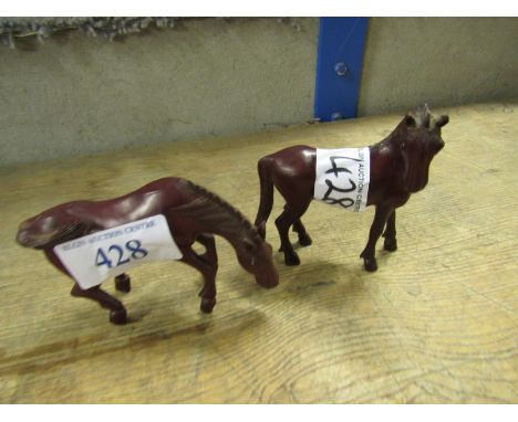  Sale Item:    PAIR CARVED CHINESE HORSES (AF)   Vat Status:   No Vat   Buyers Premium:  This lot is subject to a Buyers Prem