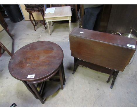  Sale Item:    NEST TABLES & SUTHERLAND TABLE   Vat Status:   No Vat   Buyers Premium:  This lot is subject to a Buyers Premi