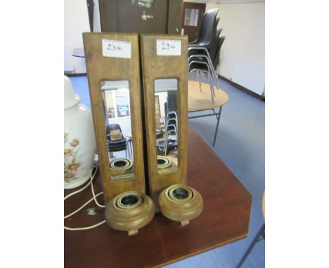  Sale Item:    2 MIRRORED CANDLE HOLDERS & LAMP   Vat Status:   No Vat   Buyers Premium:  This lot is subject to a Buyers Pre