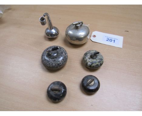  Sale Item:    VARIOUS CURLING STONE PAPER WEIGHTS ETC  Vat Status:   No Vat   Buyers Premium:  This lot is subject to a Buye