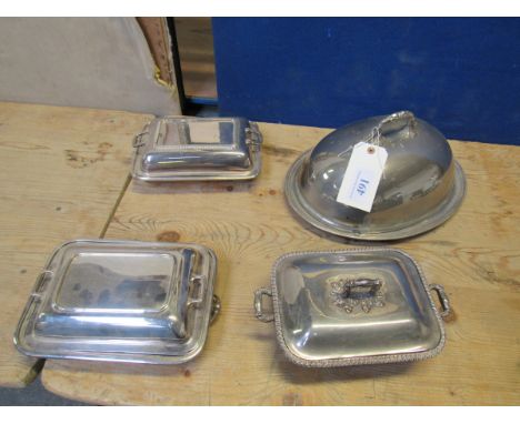  Sale Item:    E P ENTREE DISHES & MEAT COVER   Vat Status:   No Vat   Buyers Premium:  This lot is subject to a Buyers Premi