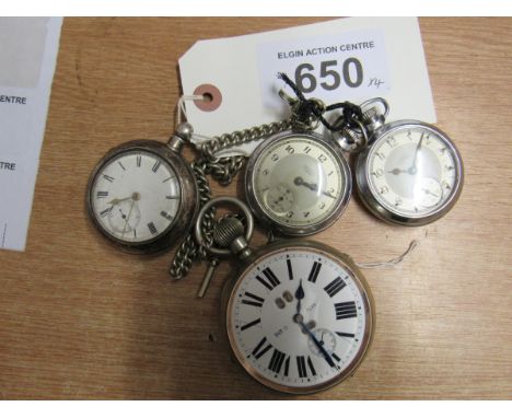  Sale Item:    4 POCKET WATCHES & CHAIN (AF)   Vat Status:   No Vat   Buyers Premium:  This lot is subject to a Buyers Premiu