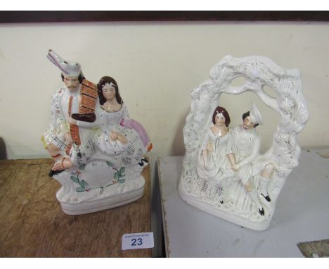  Sale Item:    2 STAFFORDSHIRE FIGURES (AF)   Vat Status:   No Vat   Buyers Premium:  This lot is subject to a Buyers Premium