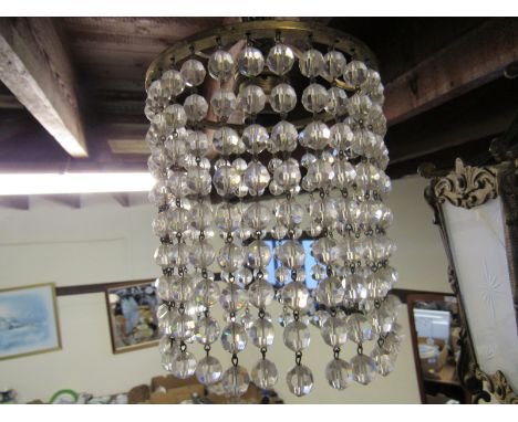  Sale Item:    GILT BRASS & CRYSTAL LIGHT   Vat Status:   No Vat   Buyers Premium:  This lot is subject to a Buyers Premium o