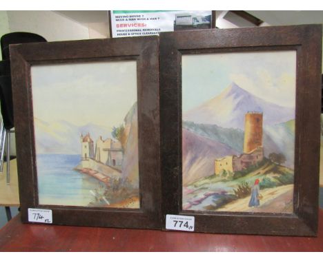  Sale Item:    2 W C PAINTINGS BY ALIX GRANT 1909  Vat Status:   No Vat   Buyers Premium:  This lot is subject to a Buyers Pr