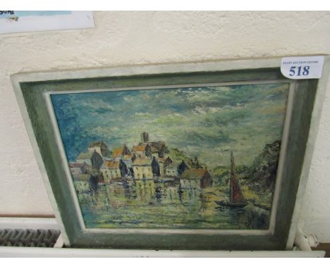  Sale Item:    OIL PAINTING QUIET HARBOUR BY MARY LESLIE  Vat Status:   No Vat   Buyers Premium:  This lot is subject to a Bu