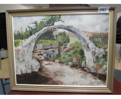  Sale Item:    OIL PAINTING CARRBRIDGE N GRANT   Vat Status:   No Vat   Buyers Premium:  This lot is subject to a Buyers Prem