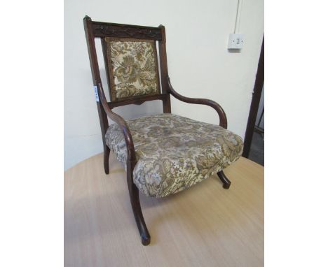  Sale Item:    WALNUT CHILDS ARMCHAIR   Vat Status:   No Vat   Buyers Premium:  This lot is subject to a Buyers Premium of 15