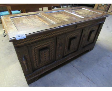 Sale Item:    OAK COFFER (AF)   Vat Status:   No Vat   Buyers Premium:  This lot is subject to a Buyers Premium of 15% + Vat