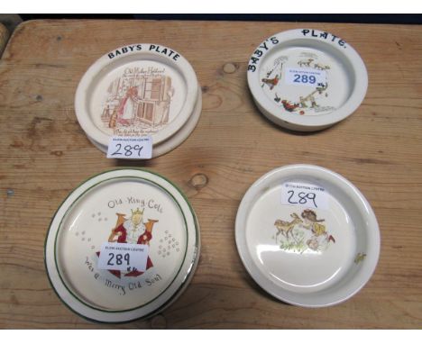  Sale Item:    4 VARIOUS NURSERY PLATES (AF)   Vat Status:   No Vat   Buyers Premium:  This lot is subject to a Buyers Premiu