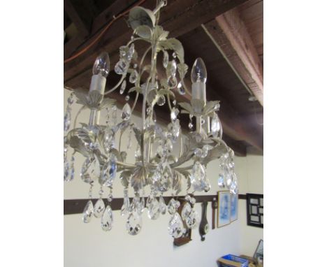  Sale Item:    5 BRANCH LIGHT- GLASS & METAL   Vat Status:   No Vat   Buyers Premium:  This lot is subject to a Buyers Premiu
