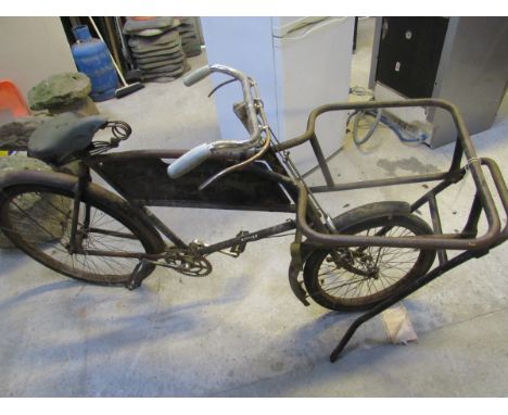  Sale Item:    BUTCHERS DELIVERY BICYCLE   Vat Status:   No Vat   Buyers Premium:  This lot is subject to a Buyers Premium of