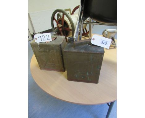  Sale Item:    2 SHELL AVIATION FUEL CANS   Vat Status:   No Vat   Buyers Premium:  This lot is subject to a Buyers Premium o