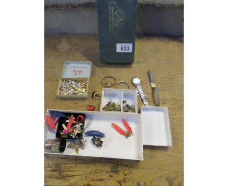  Sale Item:    BOX COSTUME JEWELLERY & WATCHES (AF)  Vat Status:   No Vat   Buyers Premium:  This lot is subject to a Buyers 