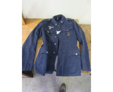  Sale Item:    MILITARY JACKET & BADGE (AF)   Vat Status:   No Vat   Buyers Premium:  This lot is subject to a Buyers Premium