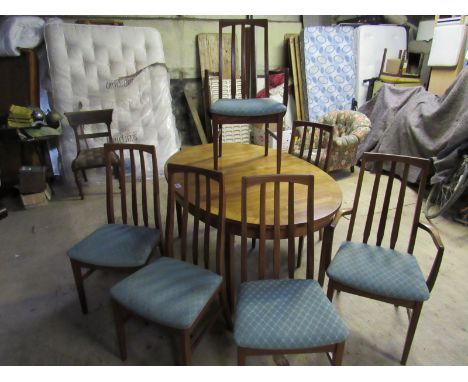  Sale Item:    LAWRENCE TEAK DINING TABLE & 6 CHAIRS  Vat Status:   No Vat   Buyers Premium:  This lot is subject to a Buyers