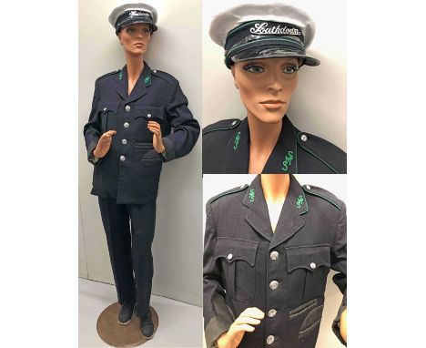 Southdown Motor Services female bus conductor's uniform - jacket with chrome buttons &amp; SMS collar flashes, trousers and h