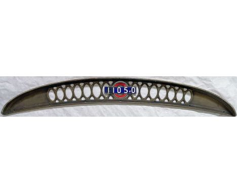 London Underground 1938 Tube Stock art deco-style, alloy VENTILATION GRILLE with enamel STOCKNUMBER PLATE from driving motor 