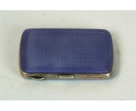 A George V hallmarked silver lilac enamel cigarette case
Having engine turned decoration, made by Henry Matthews, Birmingham 